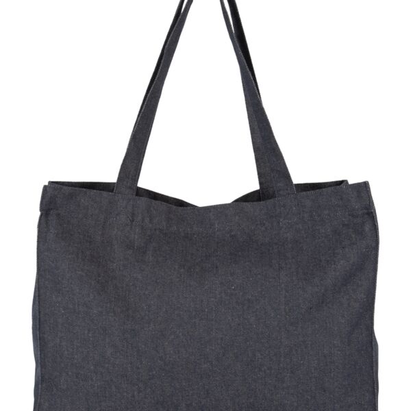 Kimood Large Recycled Cotton Denim Look Shopping Bag Thumbnail