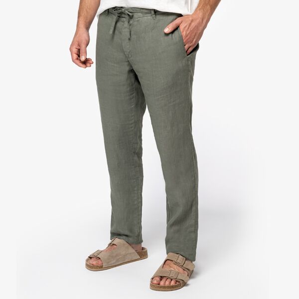 Spasso Faded Linen Trousers Thumbnail