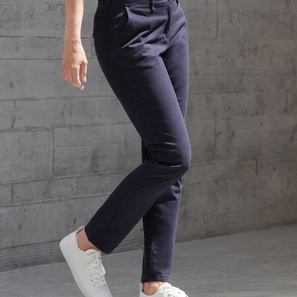 Henbury Ladies Stretch Chino Trousers Thumbnail